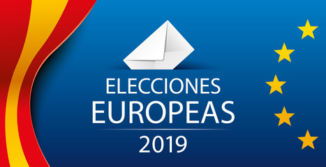 European elections 2019. Spain. Spanish. Polish. Vector illustration