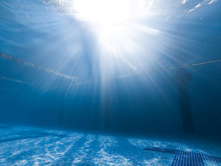 Obraz premium view of the poll underwater. blue. sport. lifestyle