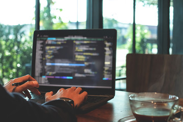 developer programming using