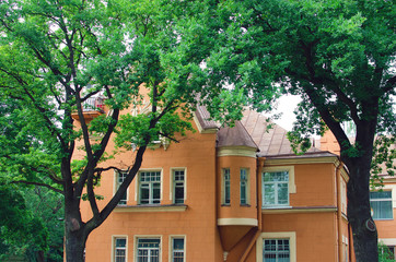 Beautiful building among the trees.