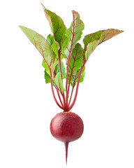 beetroot isolated on white background, clipping path, full depth of field