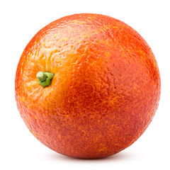 red blood orange, isolated on white background, clipping path, full depth of field