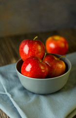 red apples on the table