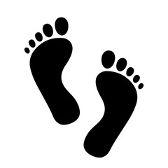 Foot step icon . Vector illustration 