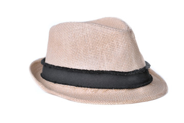 straw summer hat isolated