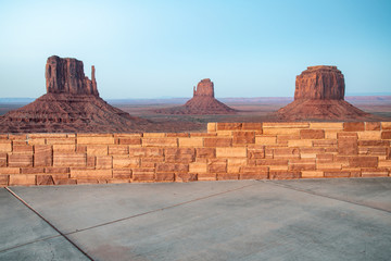 Amazing landscape of Monument Valley on a sunny summer afternoon
