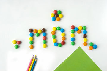 Blackboard with lettering i love you mom heart mother s day