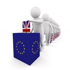 voting on white background. Isolated 3D illustration