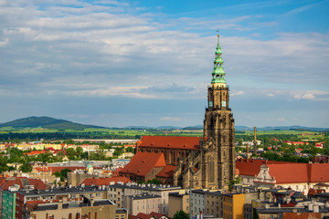 Fototapeta na wymiar St. Stanislaus and St. Wenceslaus Cathedral in Swidnica - Schweidnitz, Lower Silesia, Poland