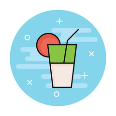 COCKTAIL LINE ICON 