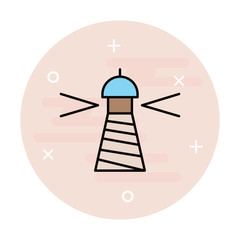 Lighthouse line icon