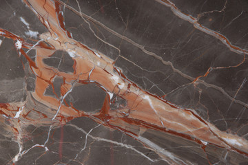 Slab marble with pink and red veins, called Caravaggio