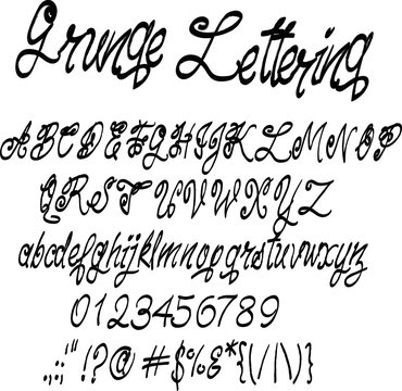 Grunge Lettering Font - Gothic alphabet