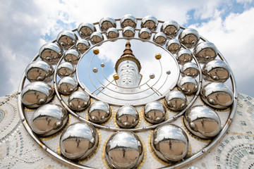 Wat Phrathat Sonkaew That the mountaintop Buddhist monastery & temple covered in colorful mosaic tiles - Image