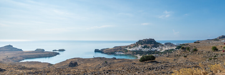 Naklejka na ściany i meble Lindos on the island of Rhodes