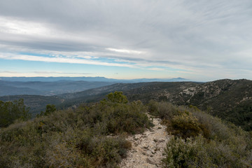 Fototapeta premium The mountains of the sierra de irta in Alcocebre