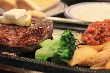 grilled beef sirloin steak