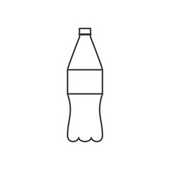 Plastic bottle icon. Vector illustration, flat design.