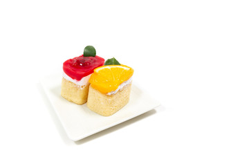 Sweet Cake on white dish