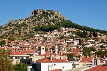 View over Mugla city in Turkey.