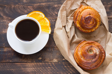 Swedish Cinnamon Buns and coffee