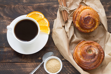 Swedish Cinnamon Buns and coffee