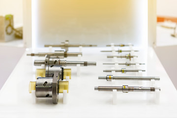 many size of high quality and precision linear bushing drive or lead screw ball bearing of machine on table for industrial work