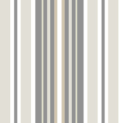 Classic shirting stripe in warm neutral colors, white, hues of brown, grey. Seamless vector pattern. Great for textiles, stationery, home decor, gift wrapping paper, product packaging. Sophisticated.