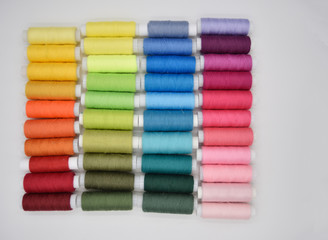 Sewing threads rainbow