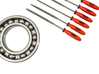 A set of files for processing solid metals, even bearing.