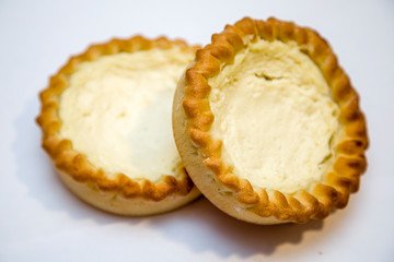 two sweet pastries lay on the table