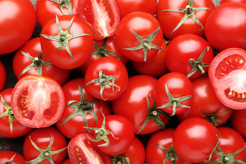 Background of ripe tomatoes