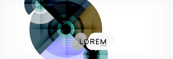 Obraz premium Geometric circle abstract background, creative geometric wallpaper.