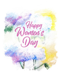 Beautiful flowers watercolor illustration