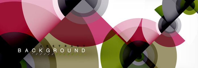 Round shapes vector abstract background. Trendy circle shapes composition vector