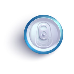 Vector aluminium can mockup for beer or soda drink