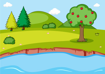 Obraz premium Simple nature landscape background