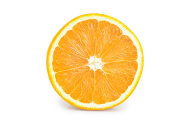 orange fruit slice isolated on white background