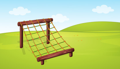 Climbing equipment in playground