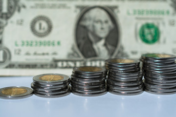 El peso mexicano y el dólar norteamericano están equilibrados.