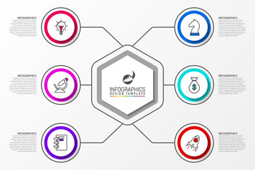 Infographic design template. Creative concept with 6 steps