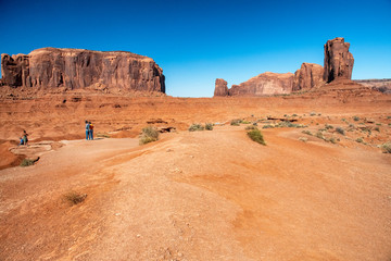 Fototapeta premium Amazing landscape of Monument Valley on a sunny summer afternoon