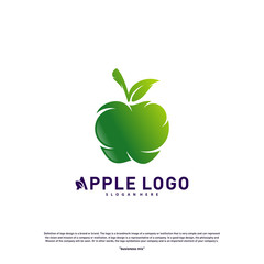 Apple logo design concept vector. Fruit Apple Creative Logo vector template. Icon symbol