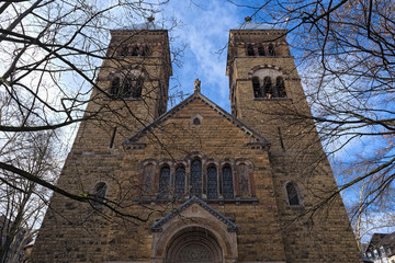 neo-roman catholic church st michael at brüsseler platz in cologne, germany