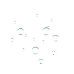 Bubbles on white background. Simple design, clear soapy shiny, vector illustration