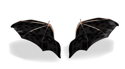 Realistic wings Bat. Modern design for advertising, branding greeting card, cover, poster, banner.