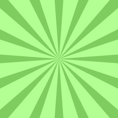 Green radial background, poster design template, vector illustration