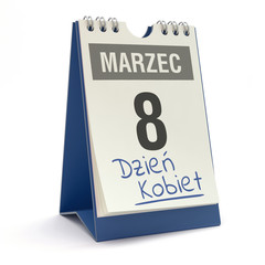 Kartka z kalendarza - dzień kobiet