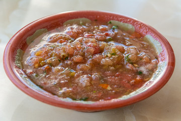 Plate of spicy Middle Eastern meze
