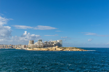 Fototapeta na wymiar Teilansicht der Stadt Valletta auf Malta